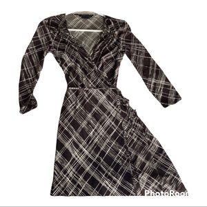 BCBGMaxAzria Abstract Wrap Dress